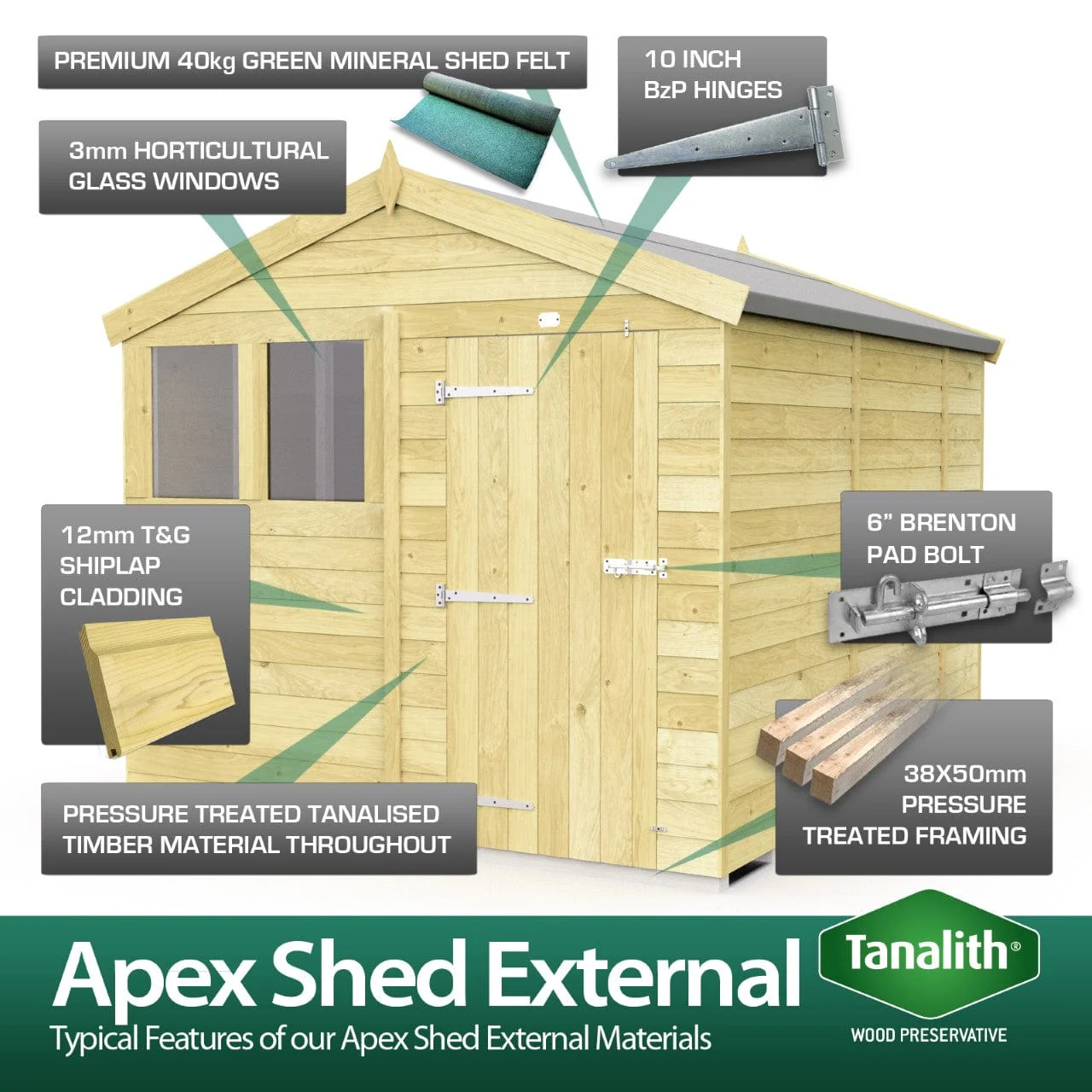 Apex Shed 8ft x 8ft - Image 10