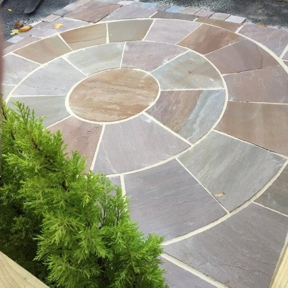 Natural Sandstone Circle 2.4m With Squaring Off Kit Included - 22mm - Riven - Image 11