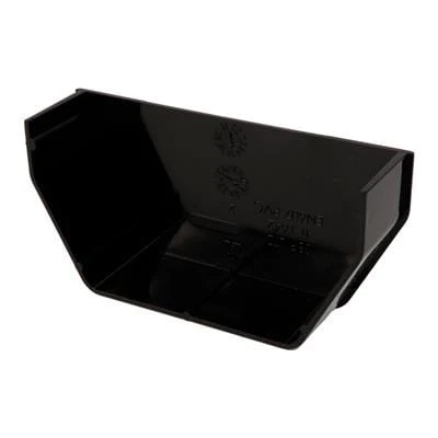 SQUARE LINE GUTTERING STOP END INTERNAL BLACK