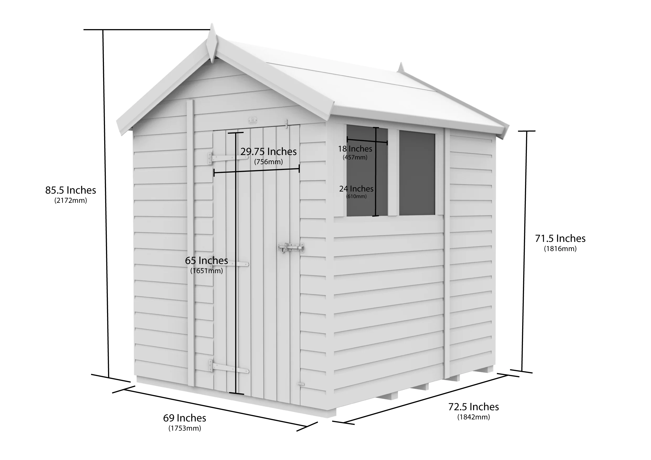 Apex Shed 6ft x 6ft - Image 5