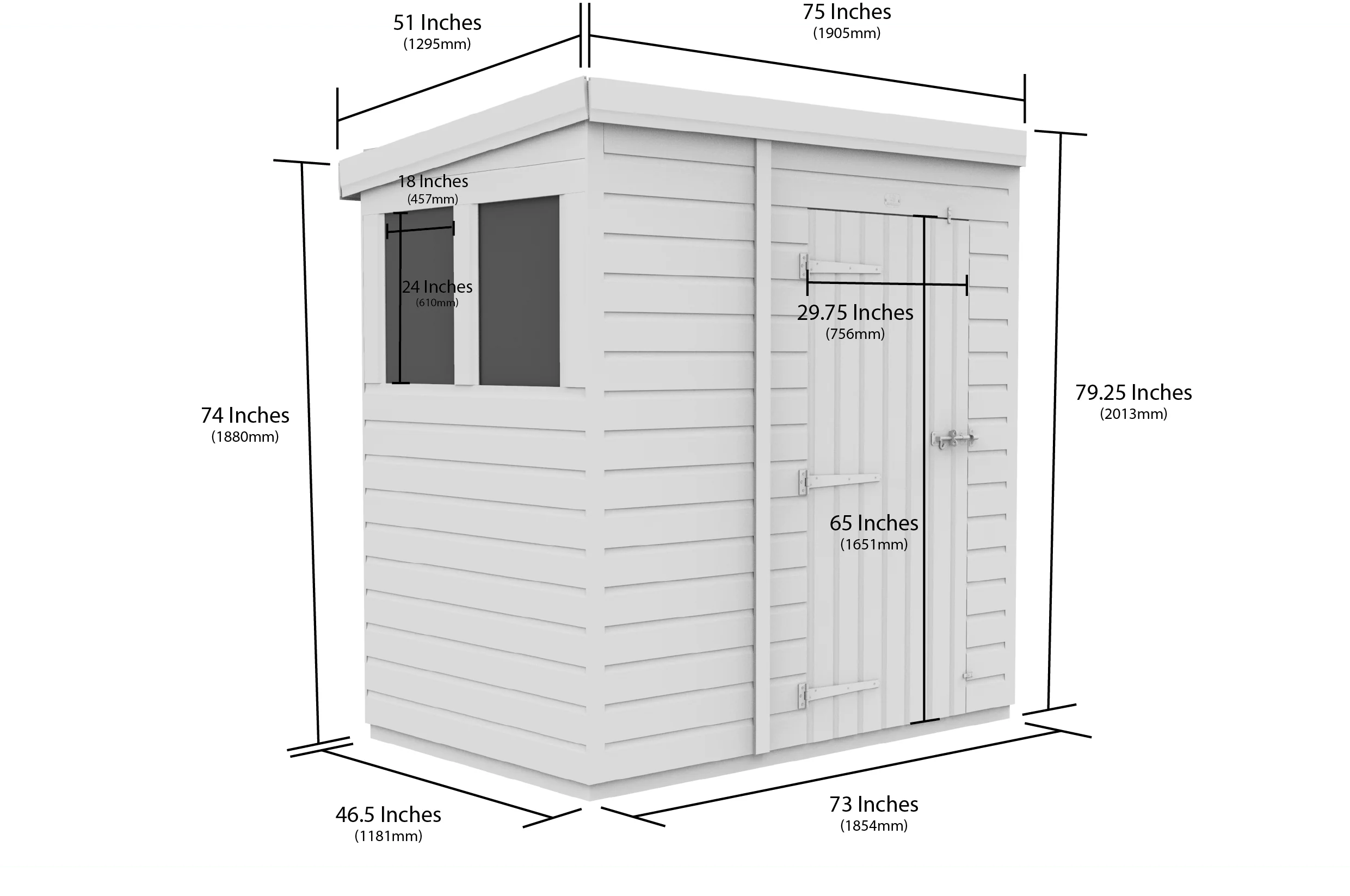 Pent Shed 4ft x 6ft - Image 13